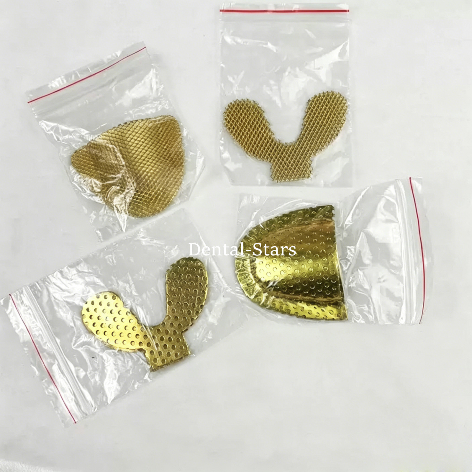 5 Pairs Dental Lab Grid Strengtheners Frego Reinforcement Mesh Gold/Sliver Upper