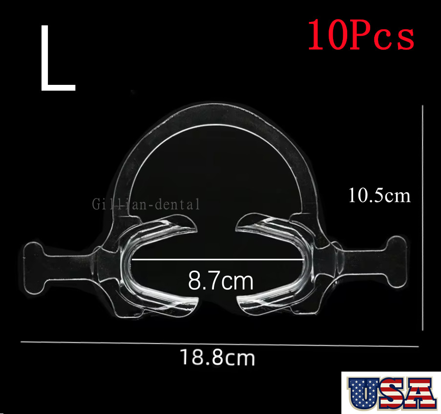10Pcs Dental C-Shape Mouth Opener Intraoral Lip Cheek Retractor with Handle Wing