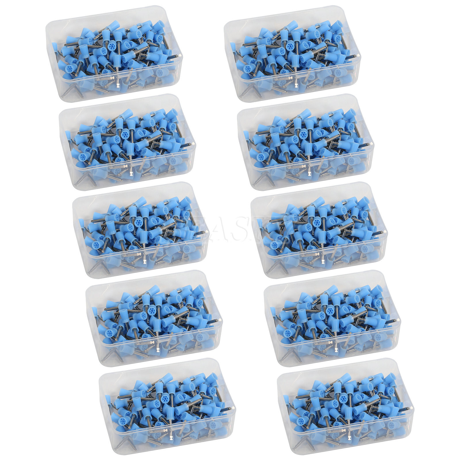 1000pcs/10 Boxes Dental Prophy Tooth Polish Polishing Cup Latch Type Rubber blue