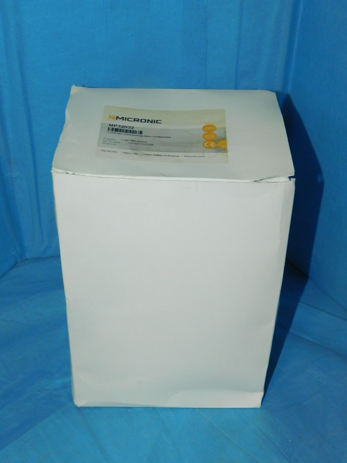 MICRONIC MP32032, 2.50ML NON-CODED PUSHCAP TUBES UBOTTOM QTY 480