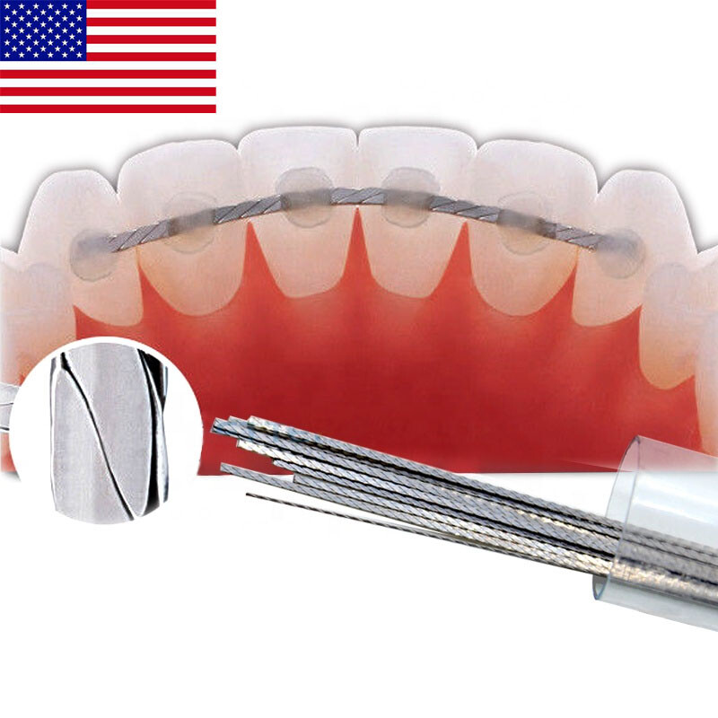 US 10Pcs Dental Orthodontic Flat Strand Lingual Retainer Wire .010″x.028″