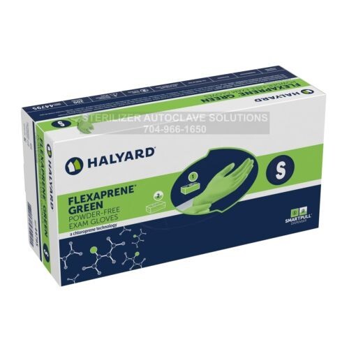 Halyard FLEXAPRENE* Exam Gloves 44793 – BOX of 200 SMALL GREEN