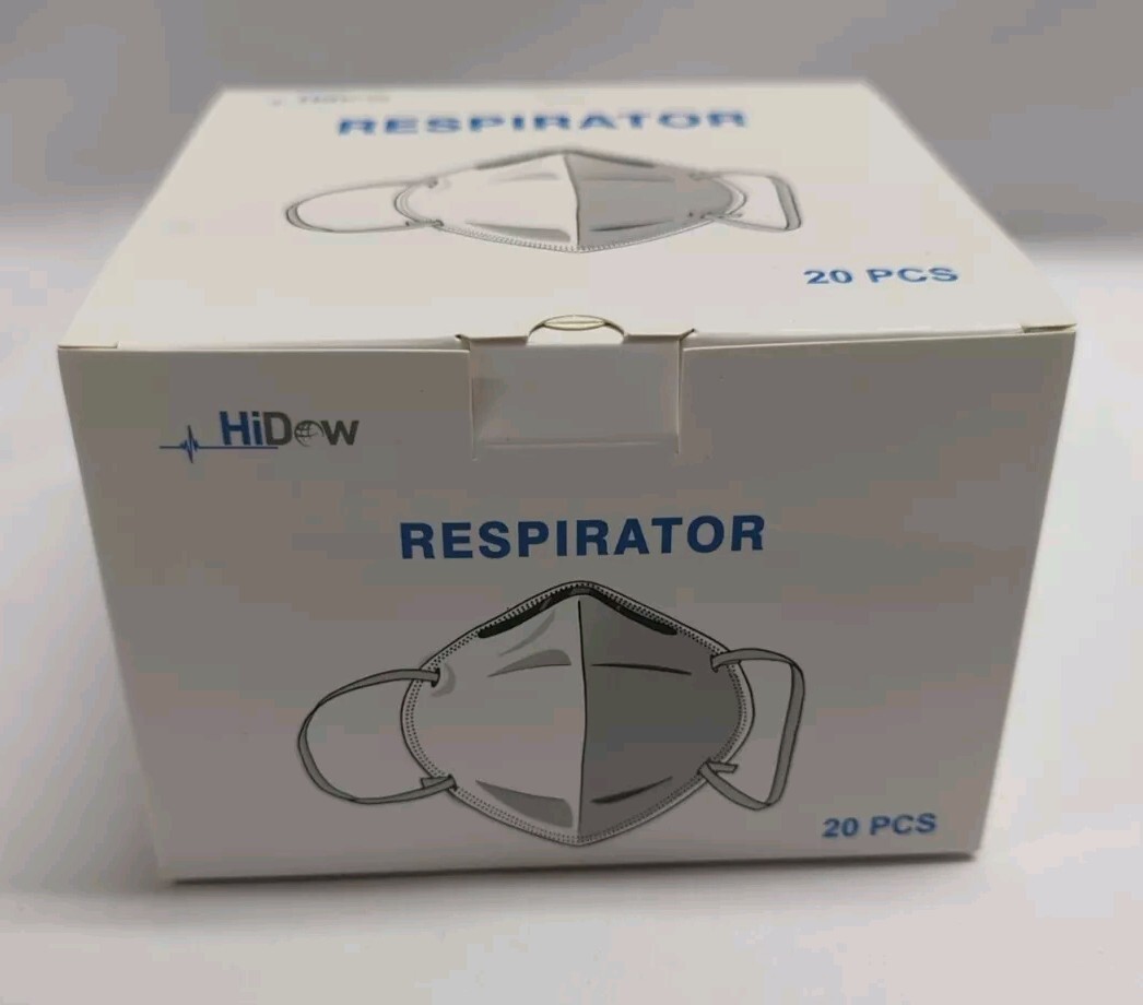 Hidow KN95 20 count Elastic ear loops respiratory dust mask