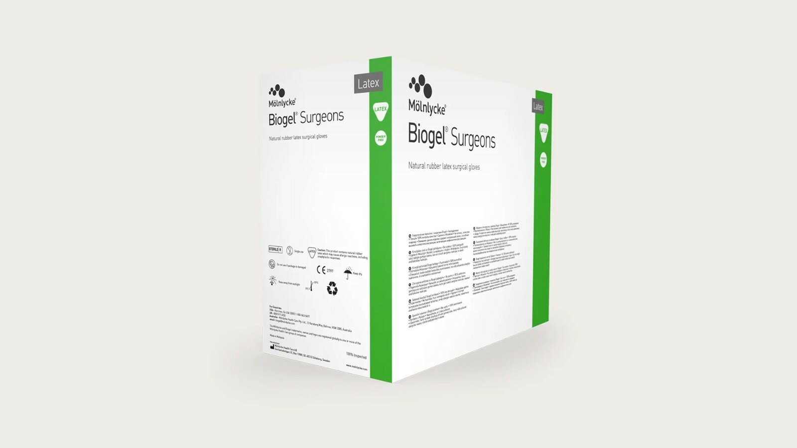 *50-Pairs* Molnlycke Biogel Surgeons Latex Sterile Surgical Size-7.5 Glove 30475