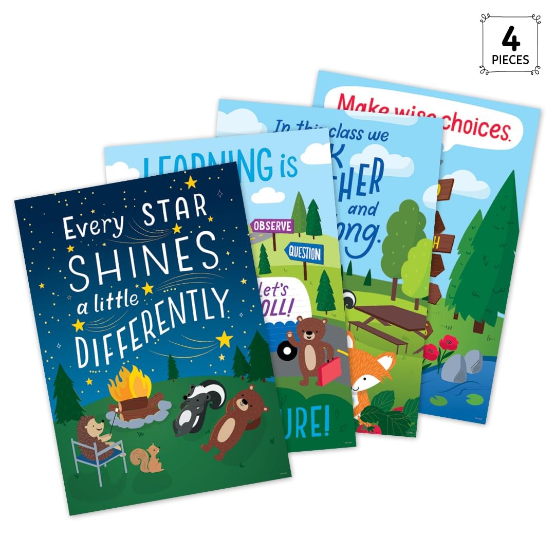 Ctp Woodland Friends Inspire U 4-Poster Pack Decorate 13 X 19 Inches Decorate