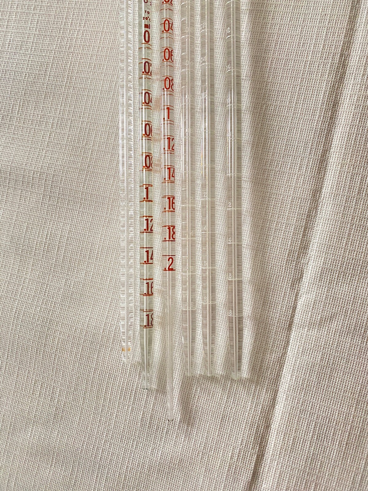 (6 Pcs) PYREX 2/10mL in 1/100 Glass TD Serological Pipettes 11-3/4”