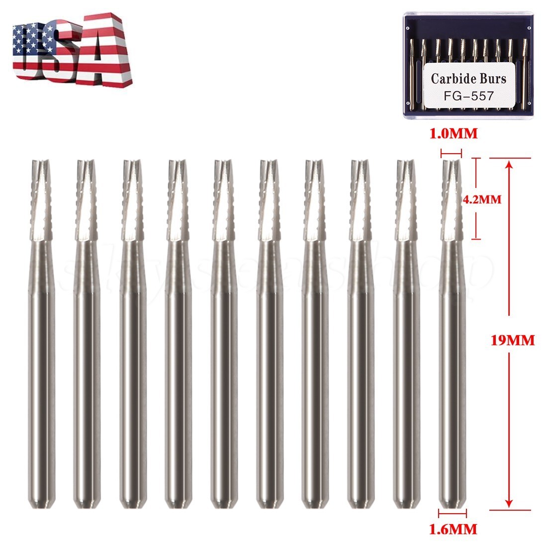 Dental surgical Tungsten Carbide Burs FG-245/557 Friction Grip High speed Drills
