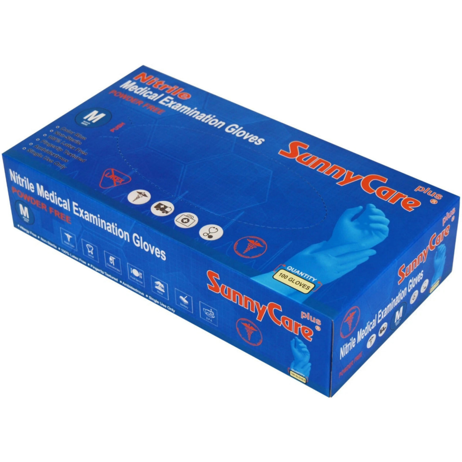 1000 SunnyCare #8202 Exam Gloves Chemo-Rated (Powder Free Vinyl Latex) M – New