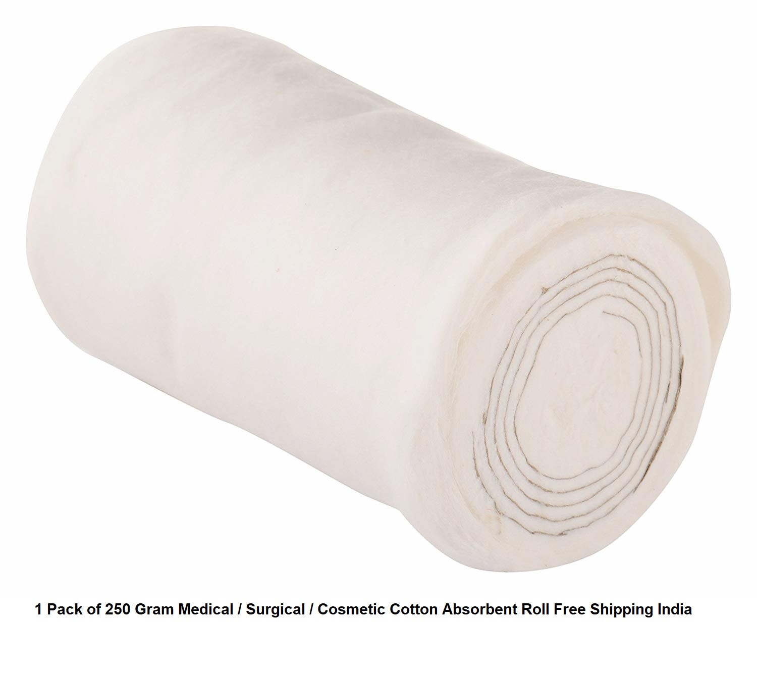 1 Pack of 250 Gram Medical / Surgical / Cosmetic Cotton Absorbent Roll India