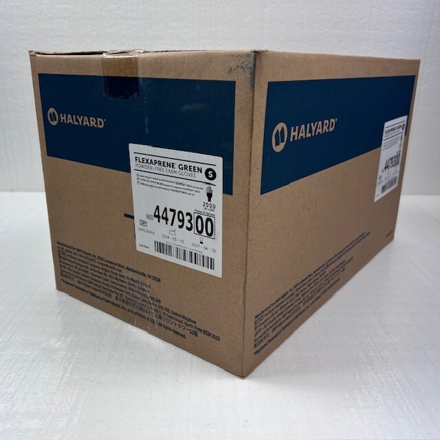 Halyard FLEXAPRENE* GREEN Exam Gloves 44793 – CASE of 2000 SMALL