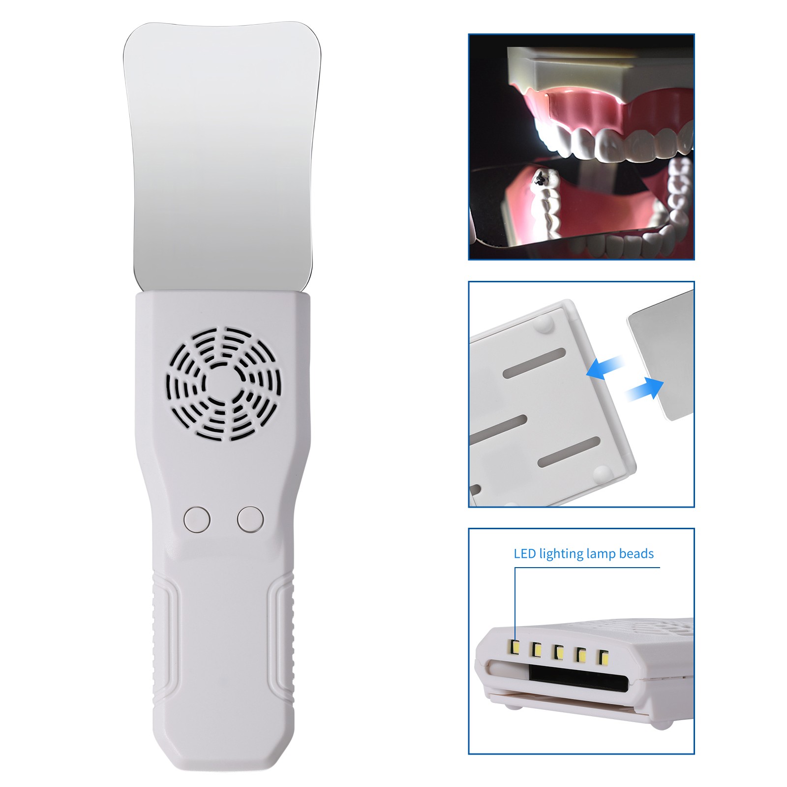 Dent Occlusal Mirror Fog Free LED Intra Oral Photo System 4 Mirrors Anti-Fog