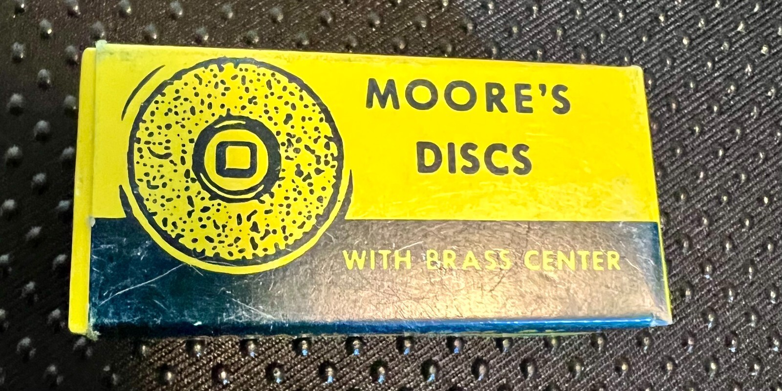 LOT OF 10 B0XES OF MOORE’S ABRASIVE DISCS WITH BRASS CENTER