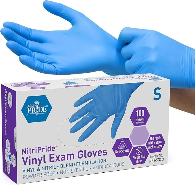 Polvo no estéril disponible medio de los guantes del látex no