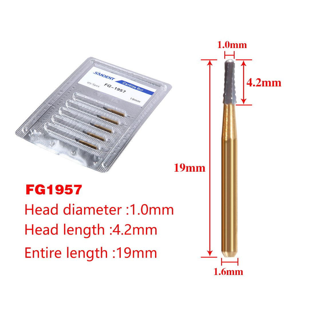 Dental Lab Tungsten Carbide Burs Round Bur FG 1.6mm Metal Cutting High Speed