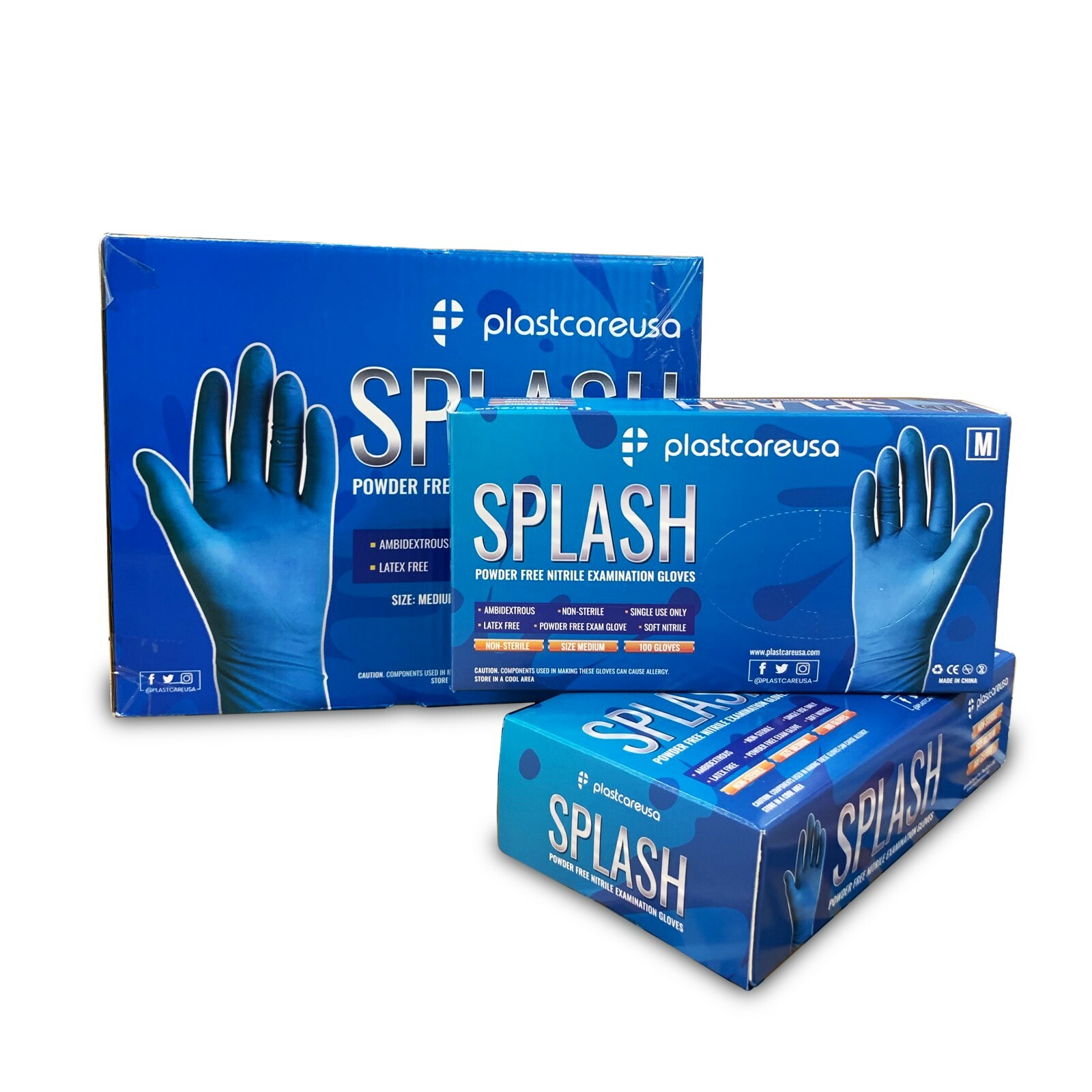 1000 Blue Nitrile Powder Free Examination Gloves (LARGE) Ultra Comfort