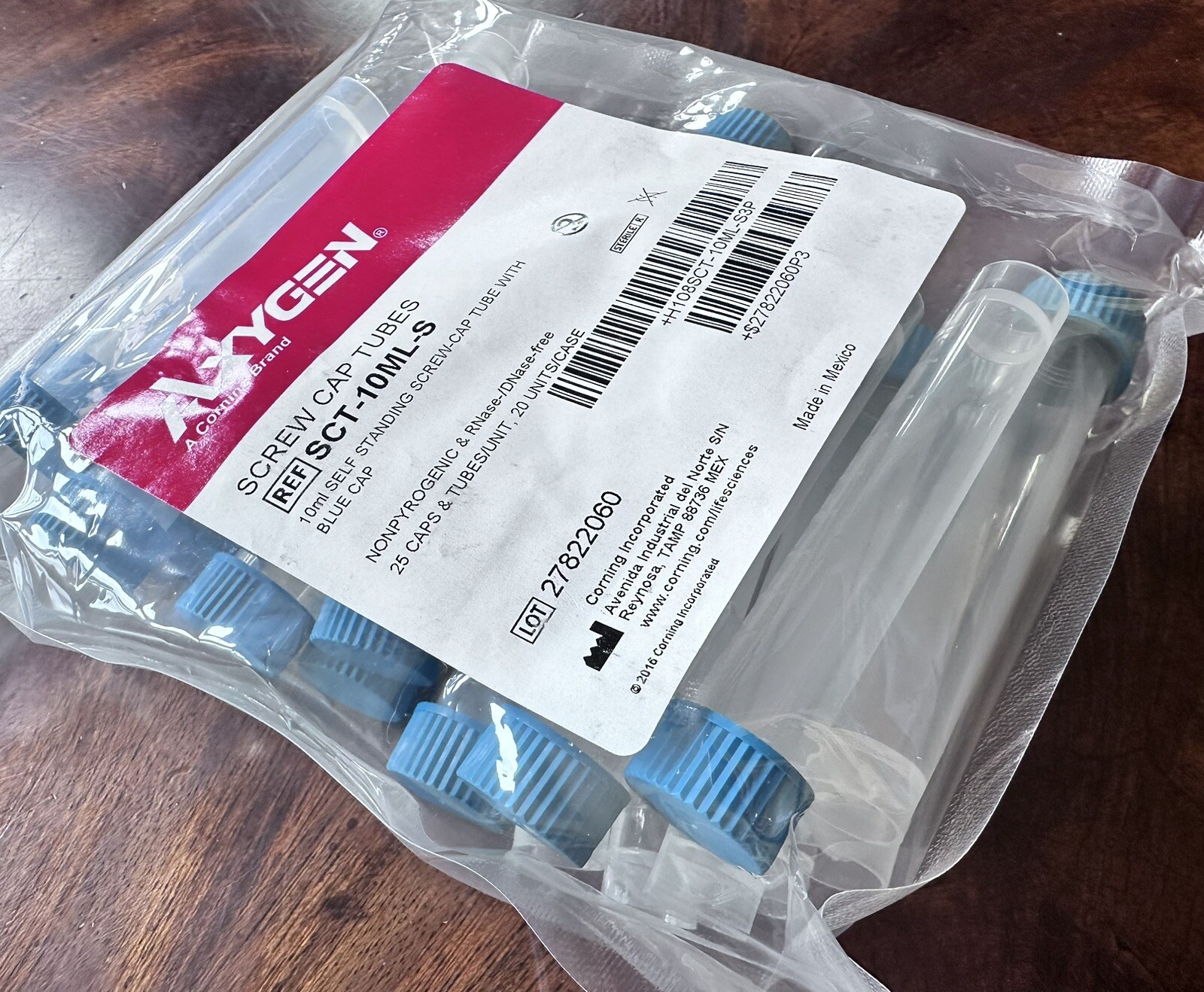 WOW!!! 25 NEW sealed Bag AXYGEN SCT-10ML-S 10ml Self Standing Screw Cap Tubes