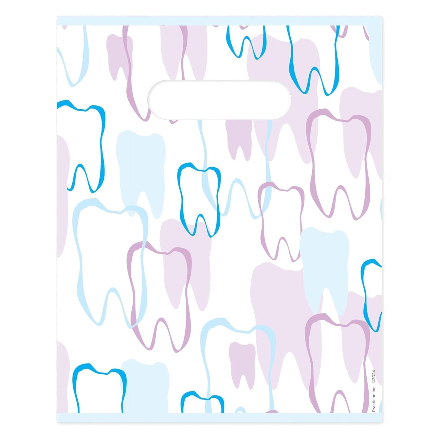 Lightweight 100-Pack Tooth Outline Bags – Ideal for Dental Outreach & Promotions
