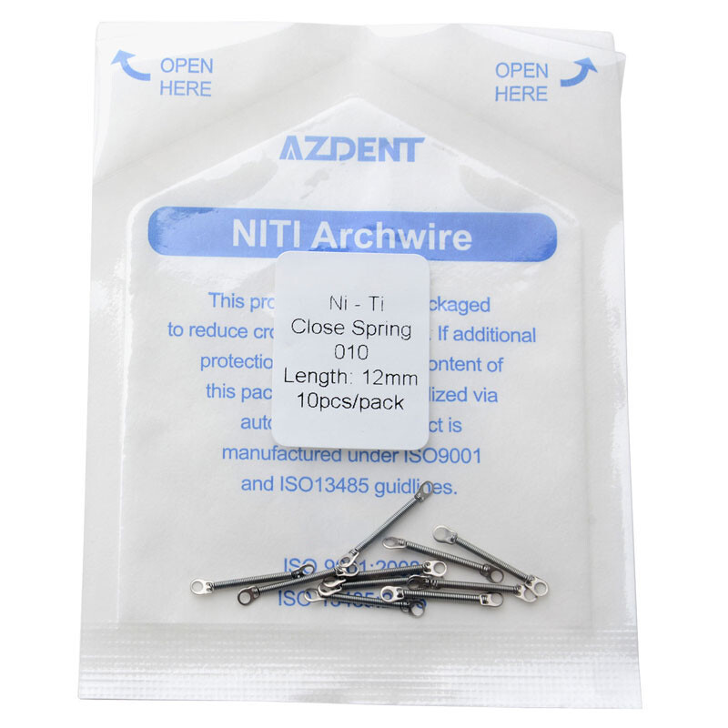 AZDENT Dental Orthodontic Niti Closed Coil Spring High Resilience 10pcs/pack
