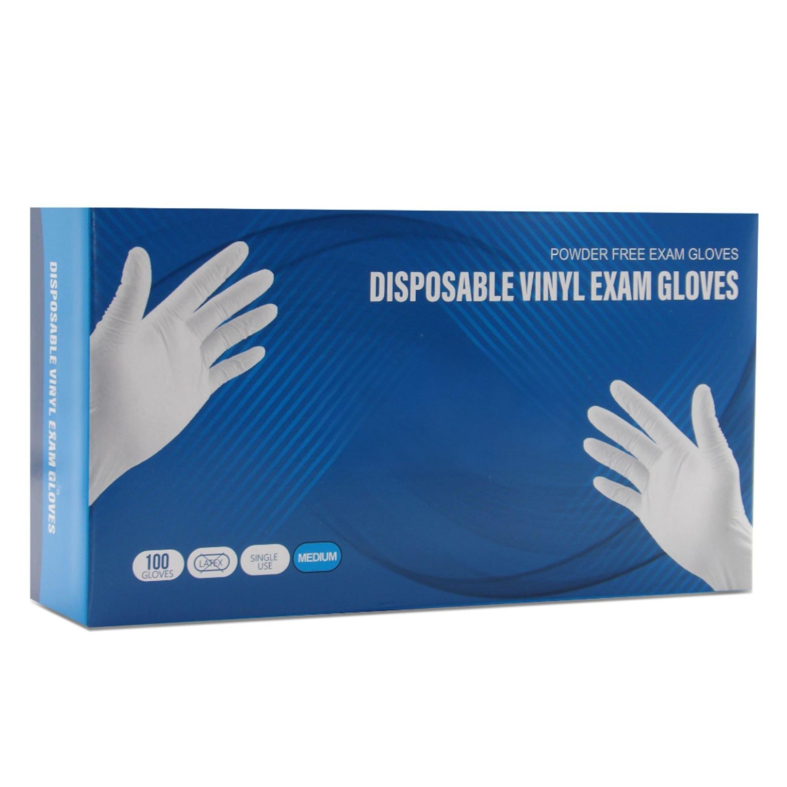1000/CS Exam Glove MEDIUM Non Sterile Vinyl Standard Cuff Length Smooth Clear
