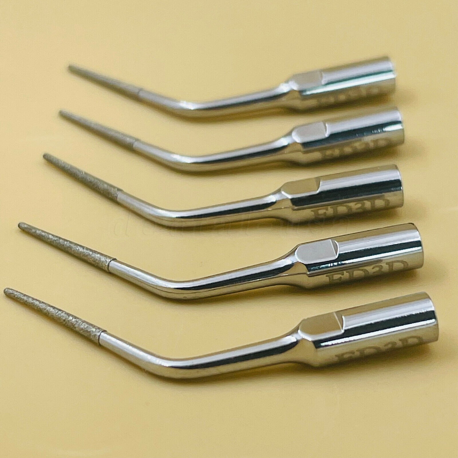 5 Diamond Dental Endo Endodontic Tips ED3D Ultrasonic Piezo Scaler DTE SATELEC