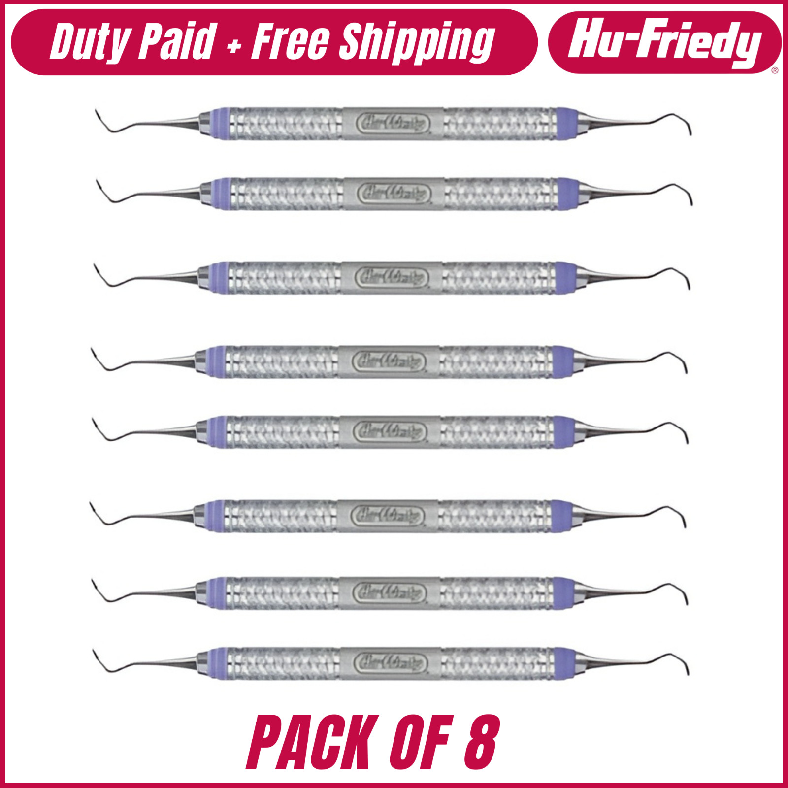 Hu-Friedy S204S9E2 EverEdge 2.0 #204S Double End Sickle Scaler #9 Handle