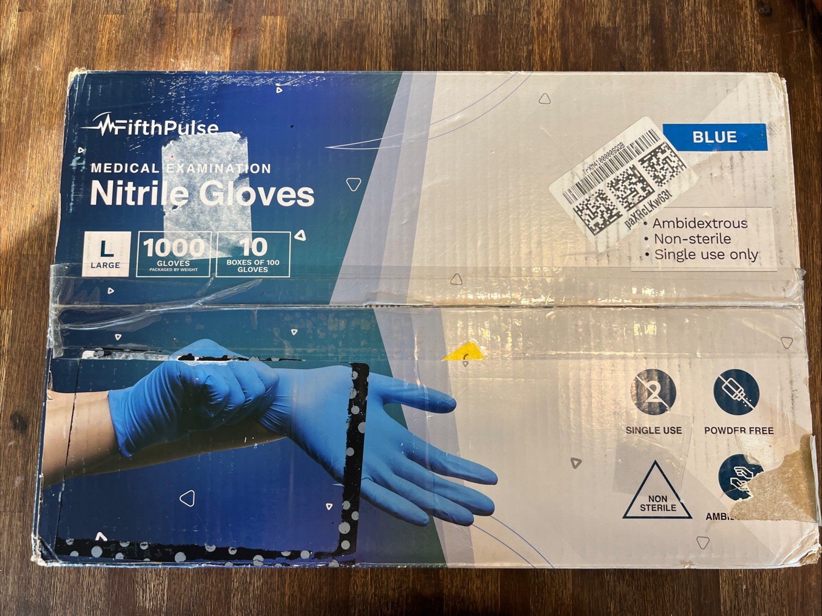 Medical Exam Blue Nitrile Gloves LARGE 1000 Count – Powder and Latex Free