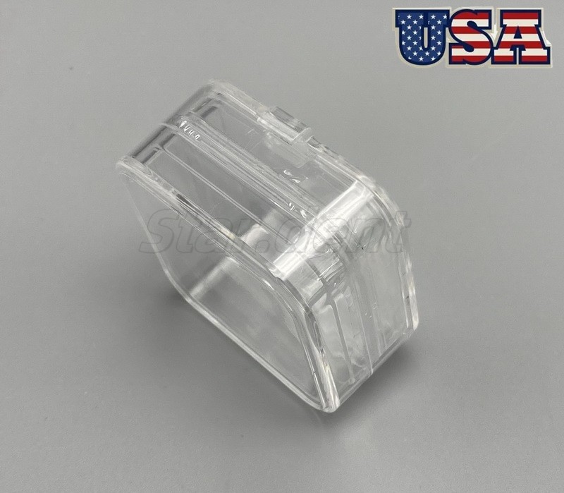 10pcs Denture Storage Box Dental Crown Box With Transparent Flexible Film Case