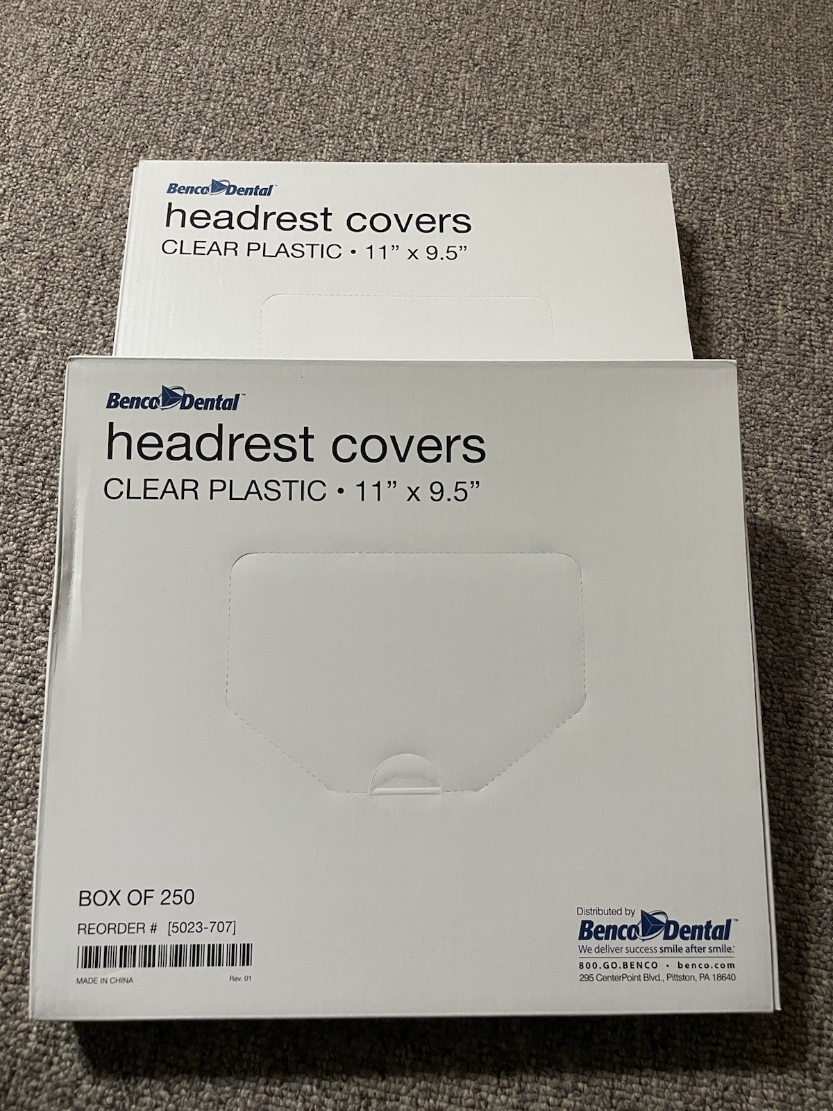 Benco Clear Headrest Cover for Dental Chair