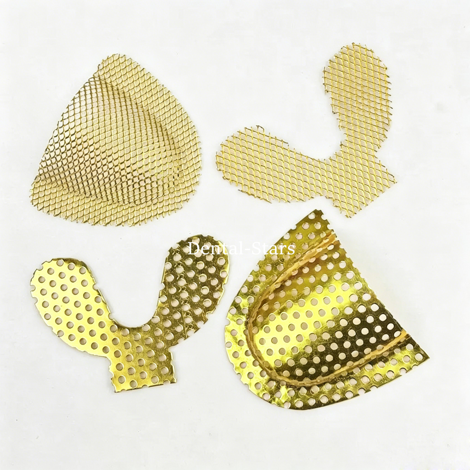 5 Pairs Dental Lab Grid Strengtheners Frego Reinforcement Mesh Gold/Sliver Upper