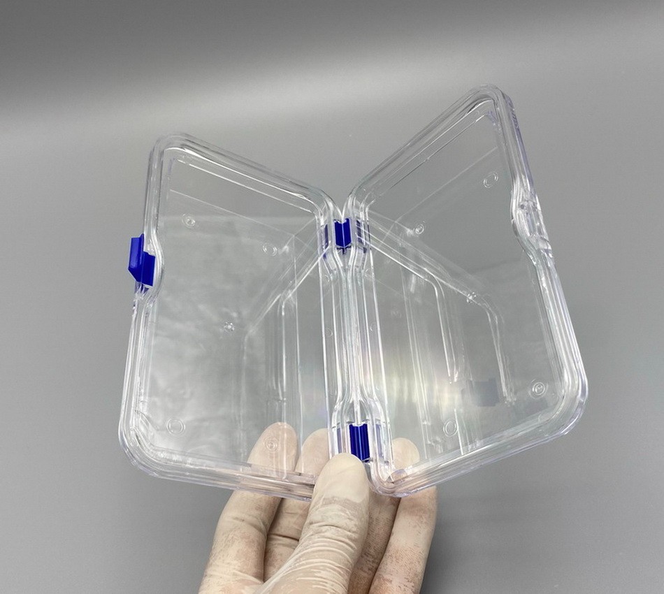 10pcs Dental Denture Hinged Display Box Film Membrane Storage Case 10*6*2.2mm