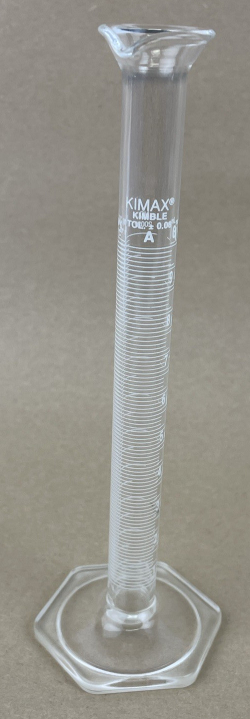 OEM Kimble Graduated Cylinder: Borosilicate Glass, 10 mL, CLASS A Kimax 20027
