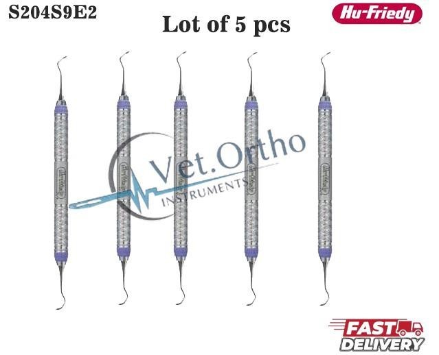 5X Hu-Friedy S204S9E2 EverEdge 2.0 #204S Double End Sickle Scaler #9 Handle