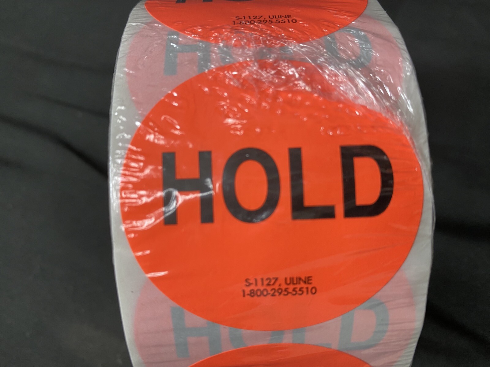 ULINE 2” x 2” “Hold» Circle Inventory Control Label S-1127 (500/pk)