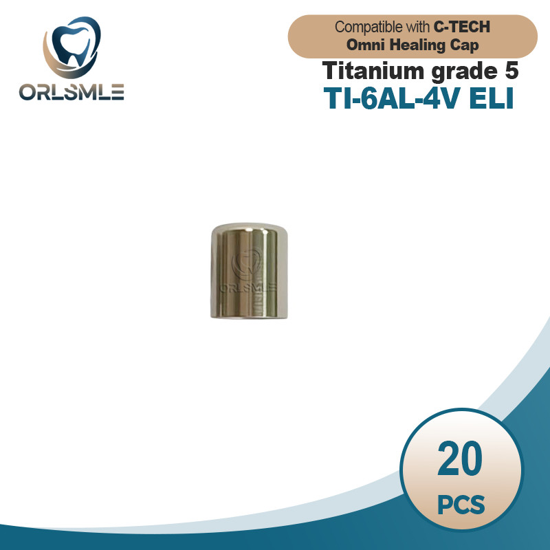 20 pcs titanium healing cap for Omni system compatible with C-TECH platform D4.1