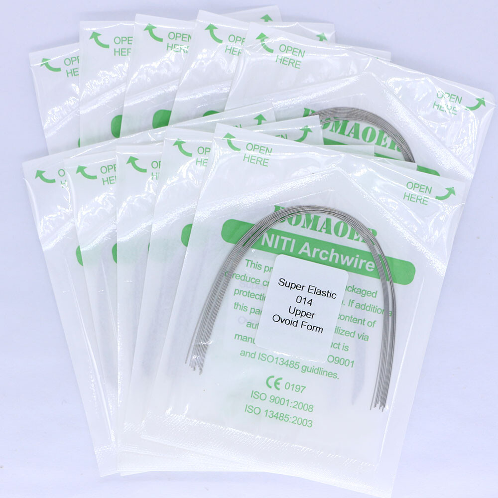 1000 pc dental orthodontic super elastic niti arch wire round 10 sizes oval form