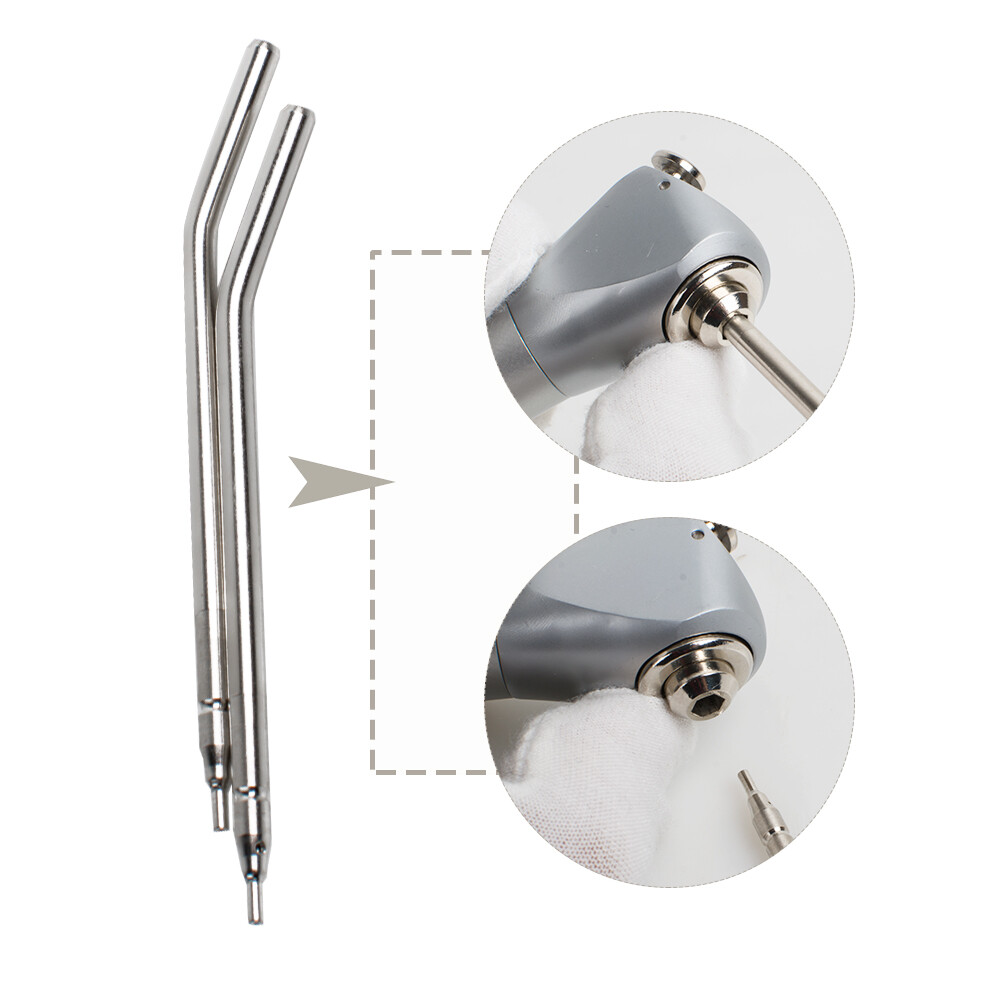 3 Way Air Water Spray Triple Syringe Handpiece + 2 Nozzles Tips Tubes Dental