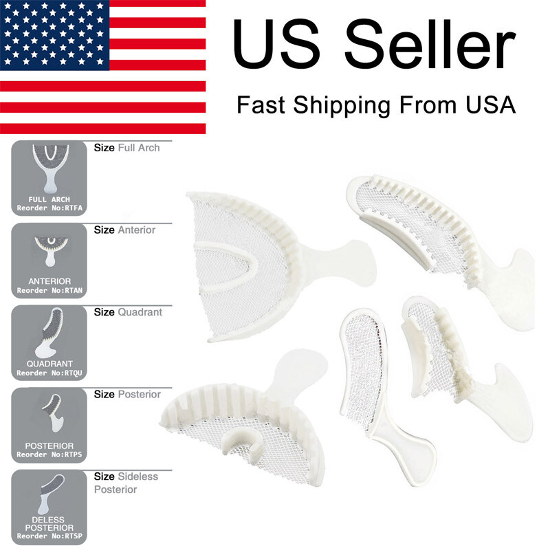 50 Pcs Dental Disposable Impression Bite Registration Tray- Posterior/Anterior