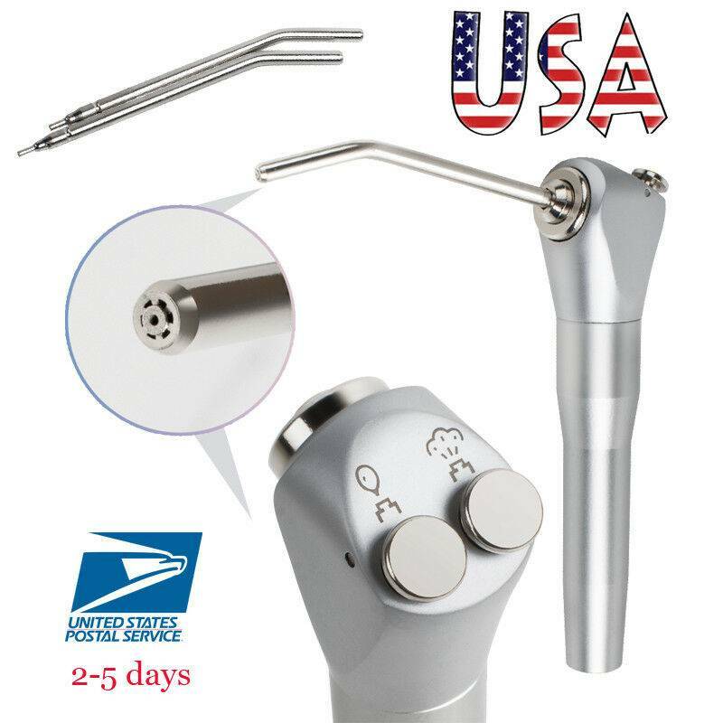 3 Way Air Water Spray Triple Syringe Handpiece + 2 Nozzles Tips Tubes Dental