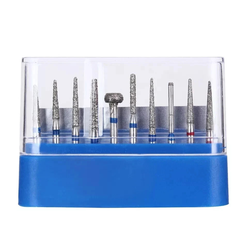 17 Sizes Dental Crown Bridge Diamond Burs Drills FG For High Speed Handpiece Kit