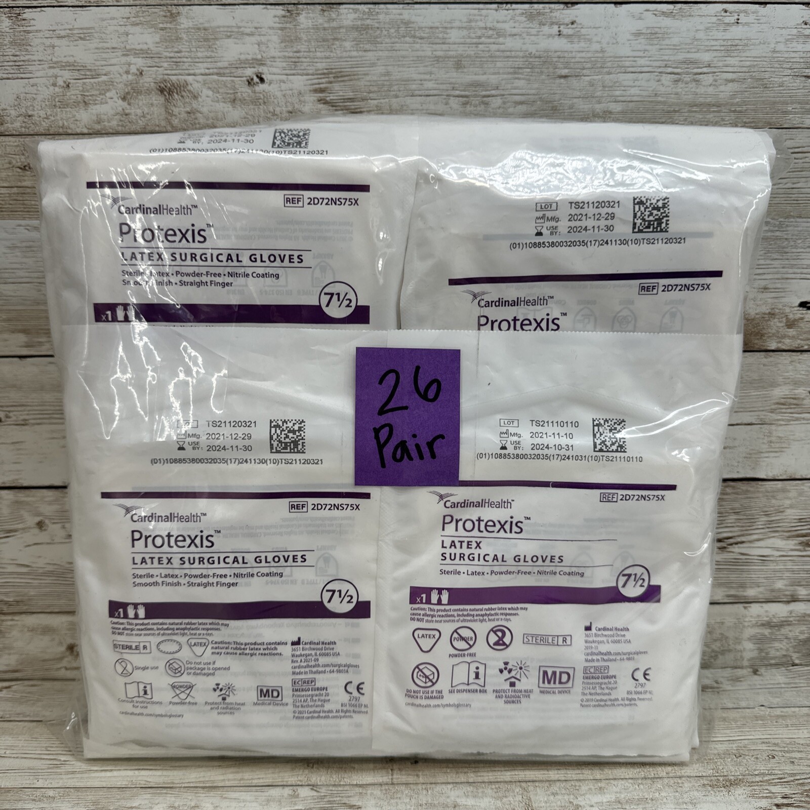 Protexis Latex Surgical Gloves Cardinal Health *26 Pair* Size: 7.5 *See Date*