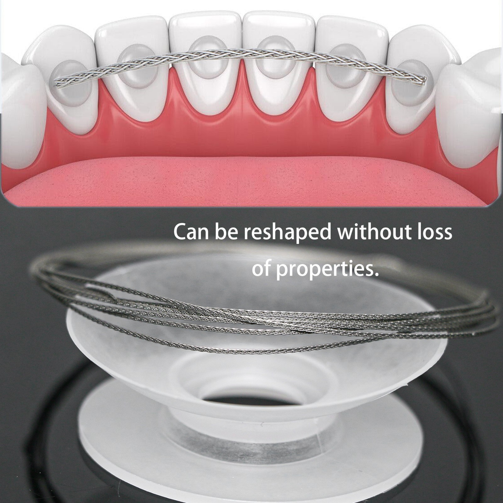 59″ Dental Orthodontic Knit 8-Strand Flat Lingual Retainer Wire .010″x.028″