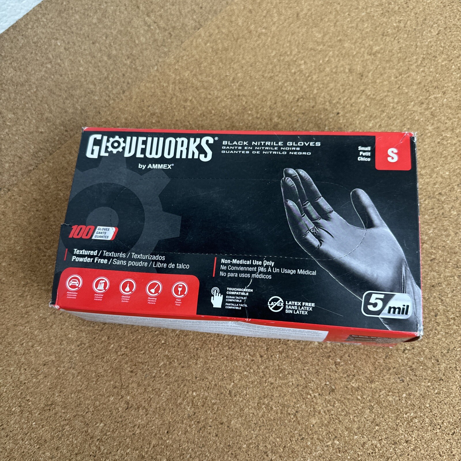 GPNB42100 GlovePlus Black Nitrile PF Ind Gloves, Small