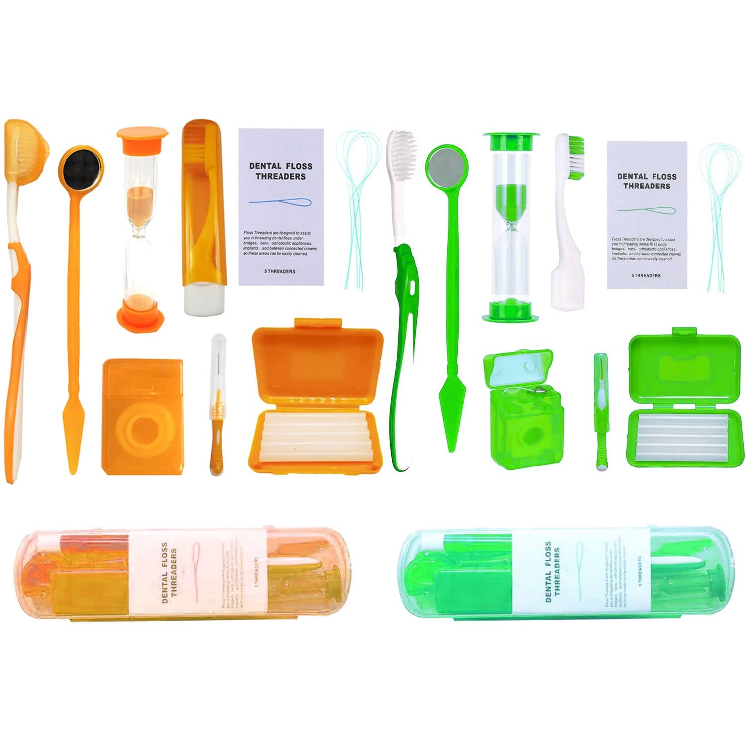 smillsu 2 x Portable Orthodontic Oral Care Kit, Travel Kit for Patients, Inte…