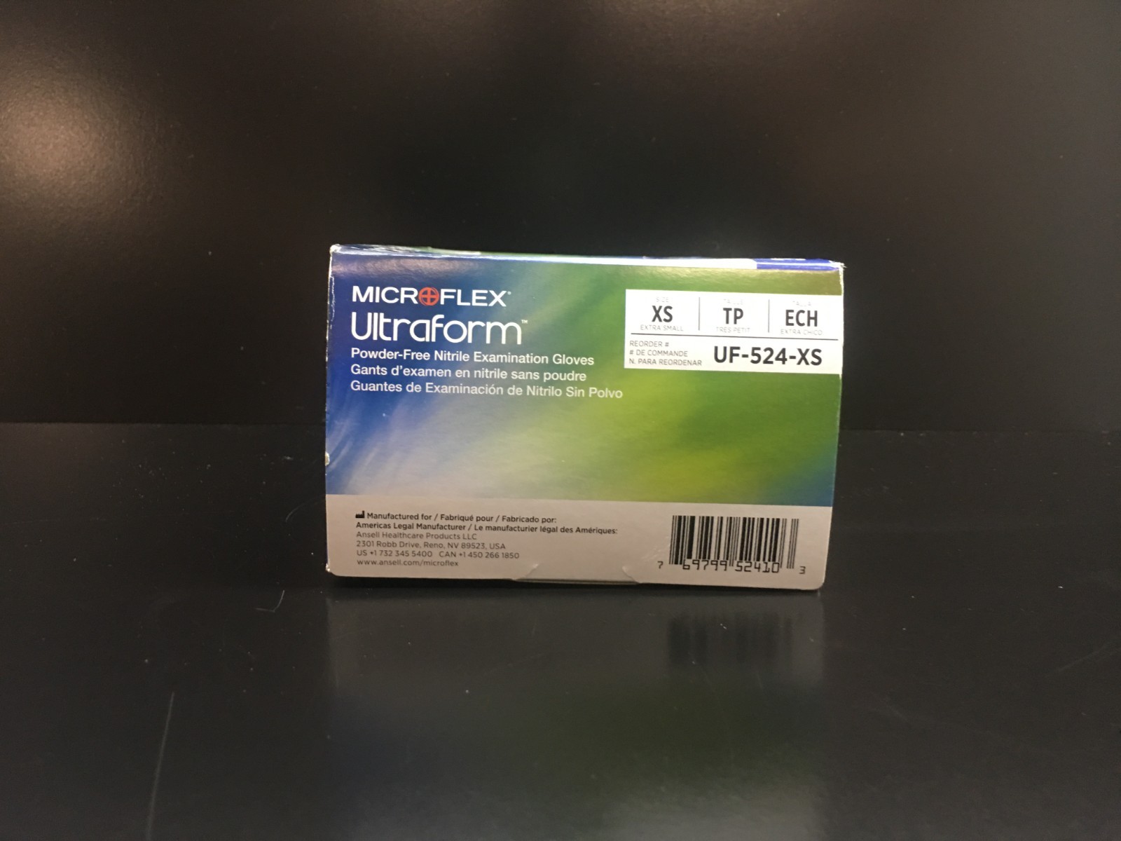 Ansell REF UF-524-XS Microflex Ultraform Disposable Nitrile Gloves Powder-Free