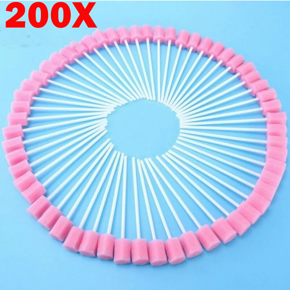 200/400Pack Red Disposable Oral Care Cleaning Sponge Sticks Tooth Mouth Swabs US