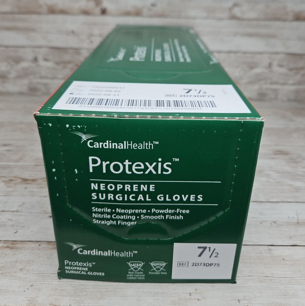 Protexis Neoprene Surgical Gloves, 2D73DP75, *1 Box* Size: 7.5 *See Dates*
