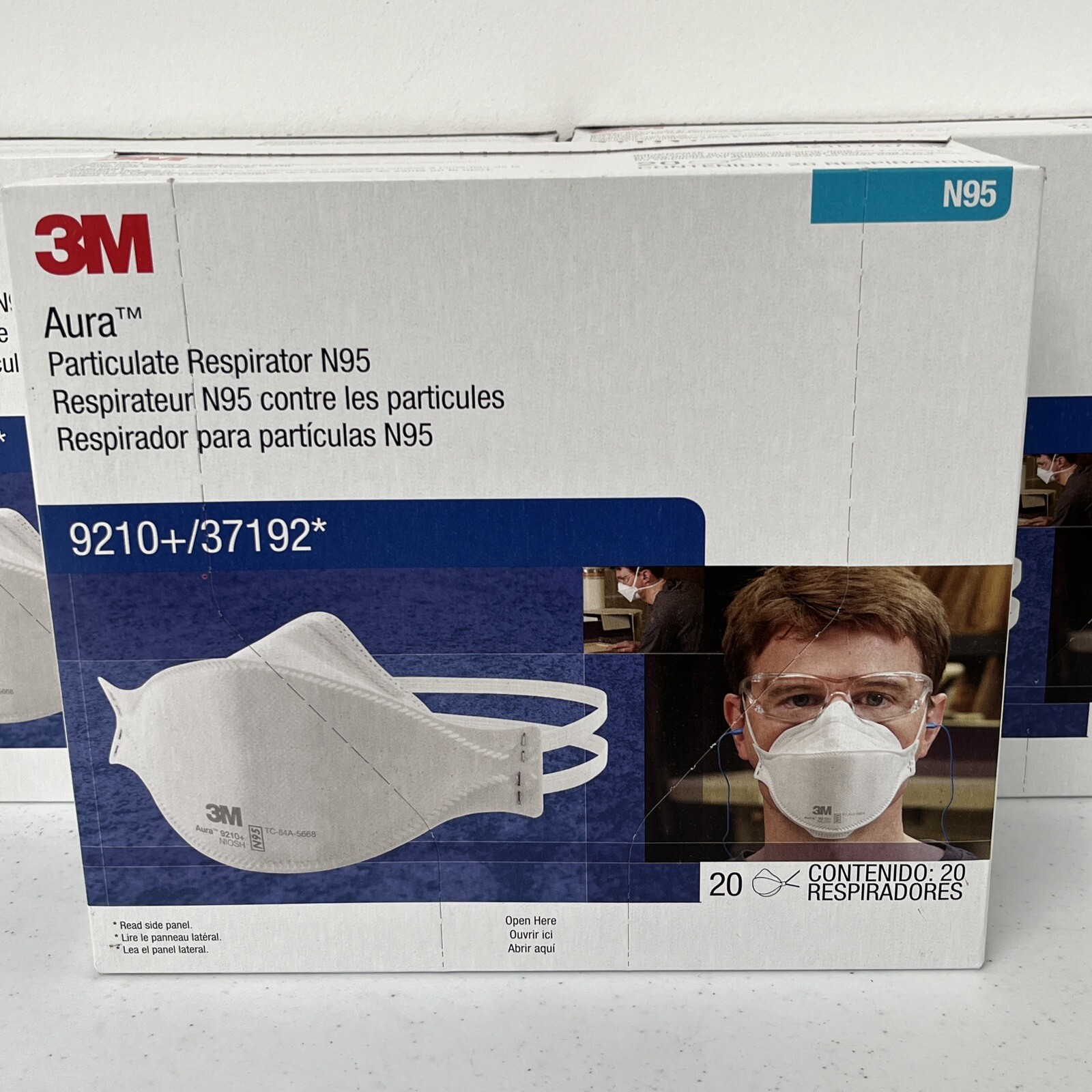3M AURA 9210 PARTICULATE RESPIRATOR N95 MASKS 3x20pcs/Box (60) **AUTHENTIC**