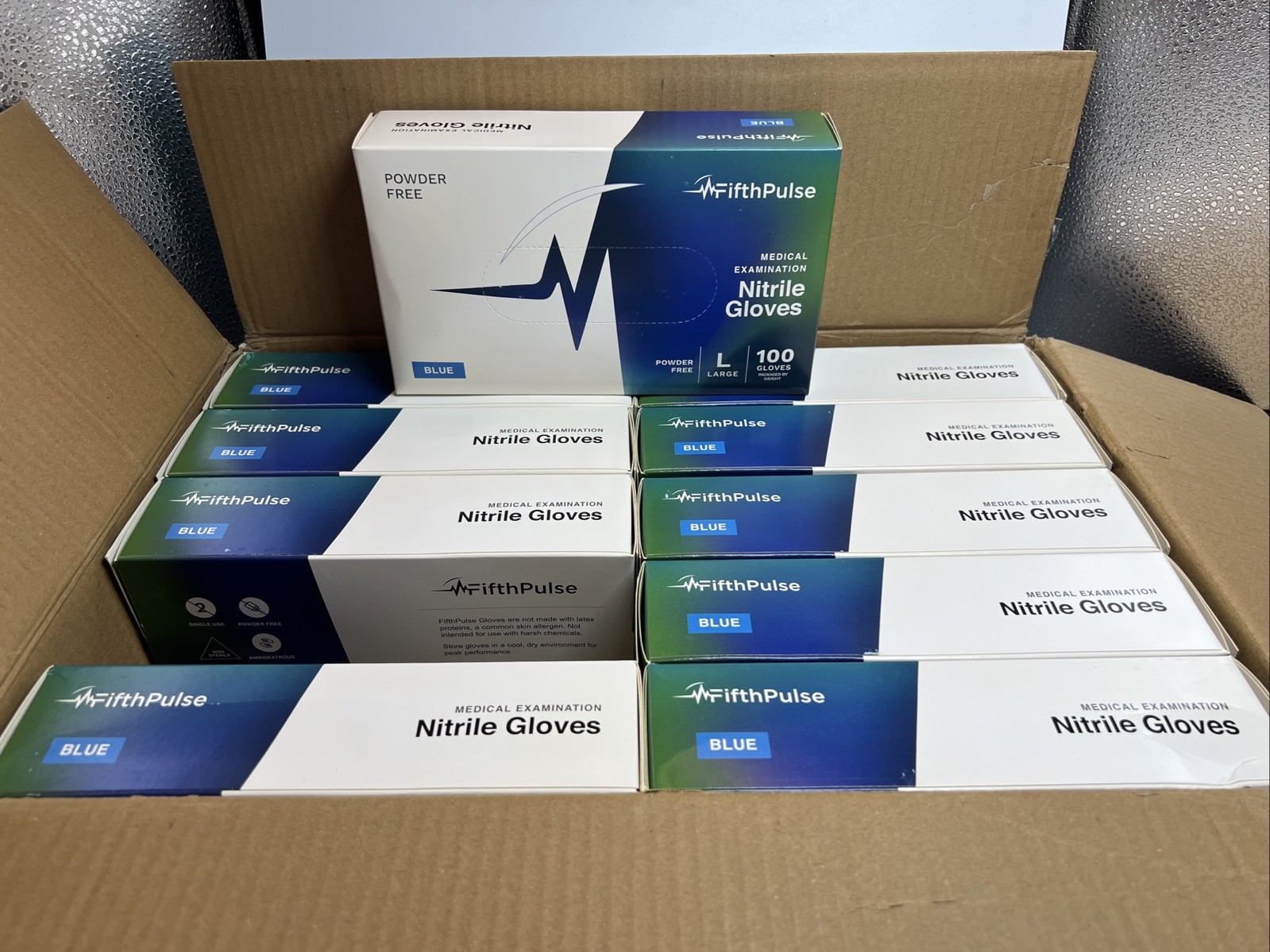 Medical Exam Blue Nitrile Gloves LARGE 1000 Count – Powder and Latex Free