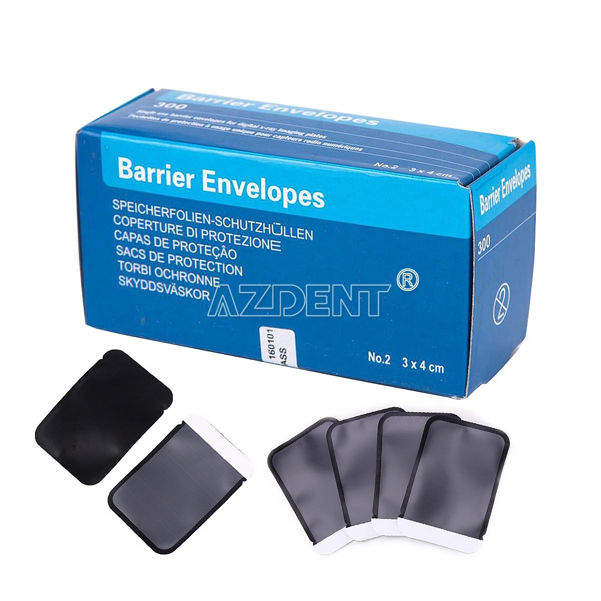Dental X-Ray Film Barrier Envelopes Phosphor Plate Protective Pouch Size #0/1/2