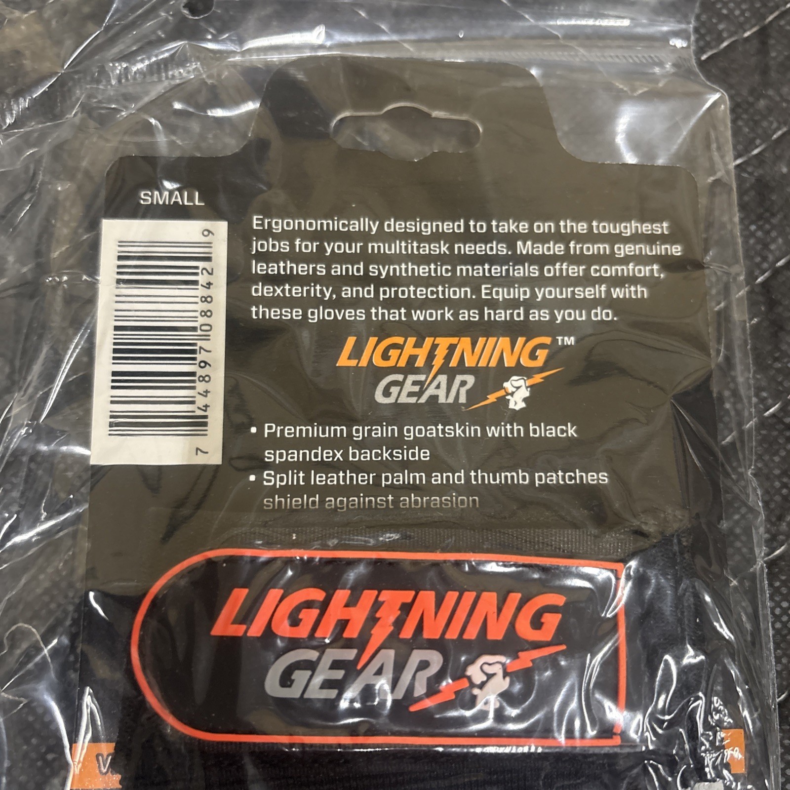 4Pk Small Liberty Lightning Gear Defender Goatskin Leather Mechanics Work Gloves